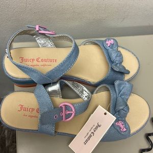 JUICY COUTURE Denim Platform Rainbow Sandals BNWT Size 5